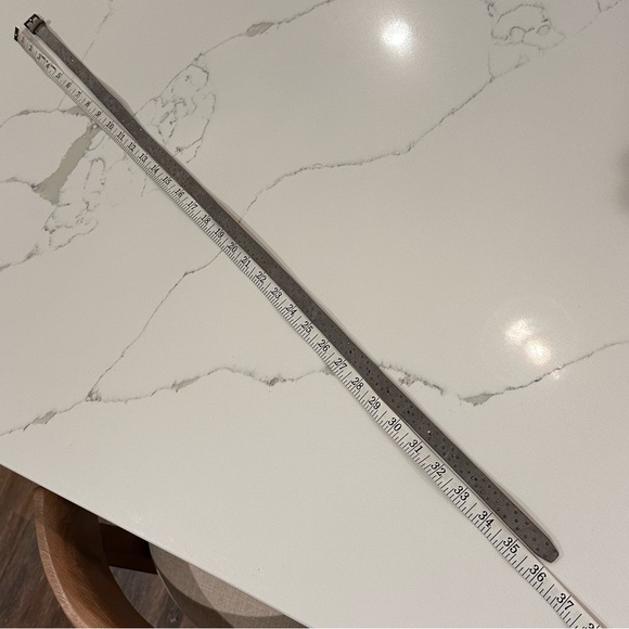 J. Crew Gray Suede Leather Sparkle Belt Womens S Studded Y2K 90s Thin Rivets - Picture 14 of 14